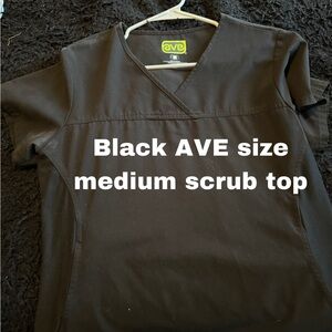 AVE Black Scrub Top